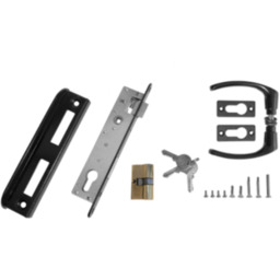 Zestaw akcesoriów zamek do furtki RAL7024