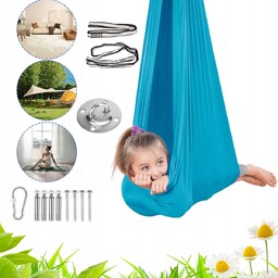 Huśtawka Dla Dzieci Hamak Chusta Sensoryczna Szarfa Akrobatyczna