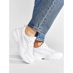 PUMA CILIA BIAŁE SPORTOWE SNEAKERSY Z SIATECZKĄ