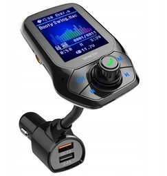Transmiter samochodowy Bluetooth MP3 Wma Flac Wav 2xUSB