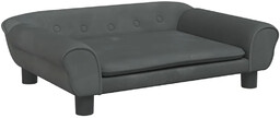 Edinos Dziecięca sofa z aksamitnym wykończeniem antracyt M7-S82