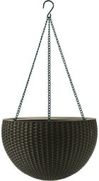Keter Doniczka wisząca Sphere ciemnobrązowy, śr. 35 cm