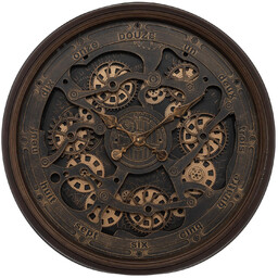 Atmosphera Zegar ścienny duży vintage Alban, widoczny mechanizm,