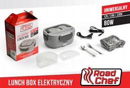 Elektryczny Podgrzewacz Obiadu Lunchbox 1.5L Dzielony Wkład 12/24V/230V