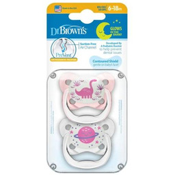 Dr Brown''s Smoczek ortodontyczny Prevent 6-18m świecący