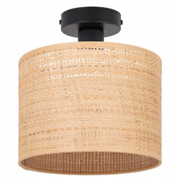 Lampa Plafon 1PŁ Sufitowa Abażur Ratan Rattan Led