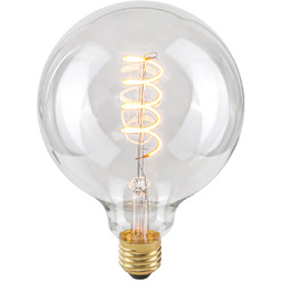 Żarówka LED E27 4W 2200K G125 Spiral Clear