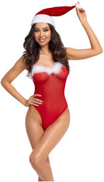 Cottelli - zestaw body Mikołajki (czerwony)