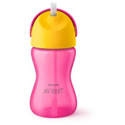 AVENT Kubek ze słomką 300ml 798/02 12m+ róż
