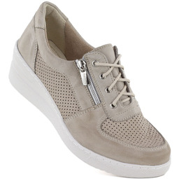 Skórzane półbuty damskie na koturnie Helios 460