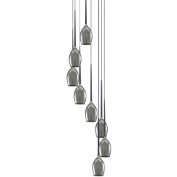Lampa wisząca szklana dymiona 8-punktowa AZ2940 z serii