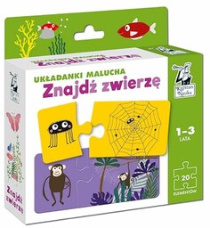 Znajdź zwierzę. Układanki malucha. Kapitan Nauka