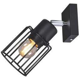 Lumes Czarny druciany loftowy kinkiet - S578-Syntio