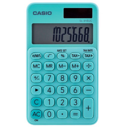 CASIO Kalkulator kieszonkowy SL-310UC-GN BOX, 10-cyfrowy, 70x118mm, kartonik,