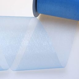 Organza kryształowa jasnoniebieska - 70 mm szerokości -