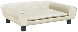 Edinos Kremowa sofa dziecięca z aksamitu N1-W02