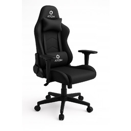 Fotel Gamingowy Biurowy Krzesło Obrotowe Ergonomiczne Czarny Materiałowy