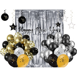 Zestaw dekoracji Happy New Year - 72 szt