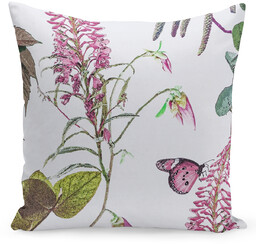 Poszewka z nadrukiem w liście i kwiaty J-279