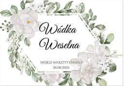 Etykiety personalizowane na butelkę z Wódką Weselną -