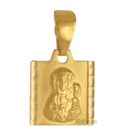 Zawieszka Medalik złoty z wizerunkiem Matki Boskiej