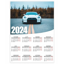 KALENDARZ ŚCIENNY 2024 50x70cm GTR GODZILLA Wzory