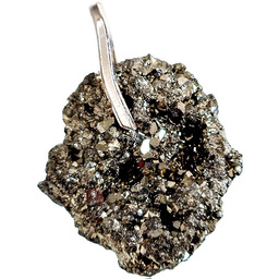 Piryt Wyjątkowy Wisiorek Srebro 925 Unikat