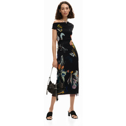 Desigual Sukienka midi collage