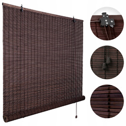 Roleta Bambusowa Żaluzja Wewnętrzna Półzaciemniająca Naturalny 150x160 cm