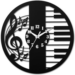 CIGERA 30 cm muzyczne zegary ścienne z nutą