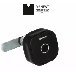 Zamek elektroniczny Roxi-F Hakner czarny mat L-30mm