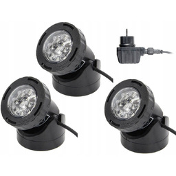 Lampa 3x 1W Reflektory Led QL-39 Biały Lampy