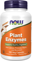 Now Foods Plant Enzymes, enzymy roślinne, 120 kapsułek