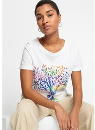 T-shirt z nadrukiem, bawełna organiczna