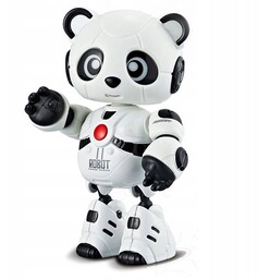 Interaktywny Robot Panda Mówi Powtarza Gra Świeci