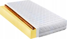H3 Piankowy materac 130x200 kokos ortopedyczny 16cm utwardzony