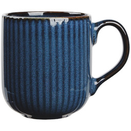 Altom Kubek porcelanowy Reactive Stripes niebieski, 400 ml