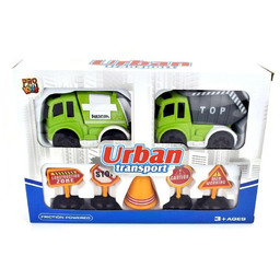 Pojazd ze znakami drogowymi Miasto