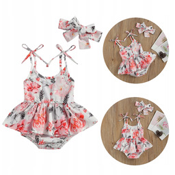 Sukienka z wszytym body niemowlęca sukieneczka letnia Modna