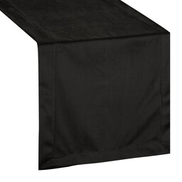 Eurofirany Obrus bieżnik 40x140 Melinda czarny welurowy