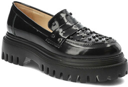 Simen Czarne Półbuty Modne Buty Damskie