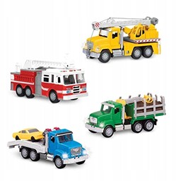 Btoys Zestaw 4x Auto Ciężarówka Holownik Straż Pożarna