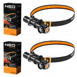 2 x Latarka Czołowa Led Akumulatorowa Usb 800lm