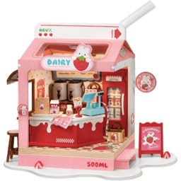Zestaw konstrukcyjny - Strawberry Milk Box (drewno)