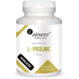 Suplement diety, L-Proline 500 mg Aliness 100 vege