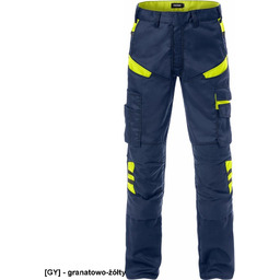 Spodnie ochronne męskie do pasa odblaski wiele kieszeni