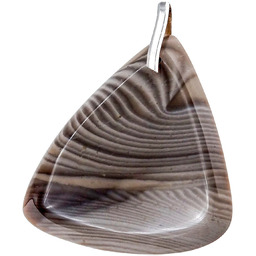 Krzemień Pasiasty Duży Wisiorek Srebro 925 Unikat