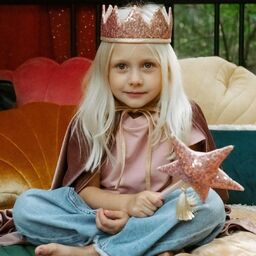 Baśniowa korona dla dziecka "Różowe cekiny"