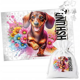 PUZZLE TRADYCYJNE - PIES PSY PIESEK RASA JAMNIK