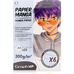 GRAPH''IT blok manga 25 arkuszy 300gr extra white